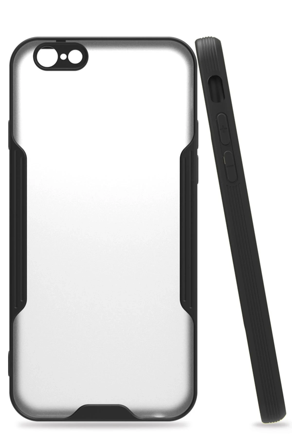 Newface Apple iPhone 6 Kılıf Platin Silikon - Siyah