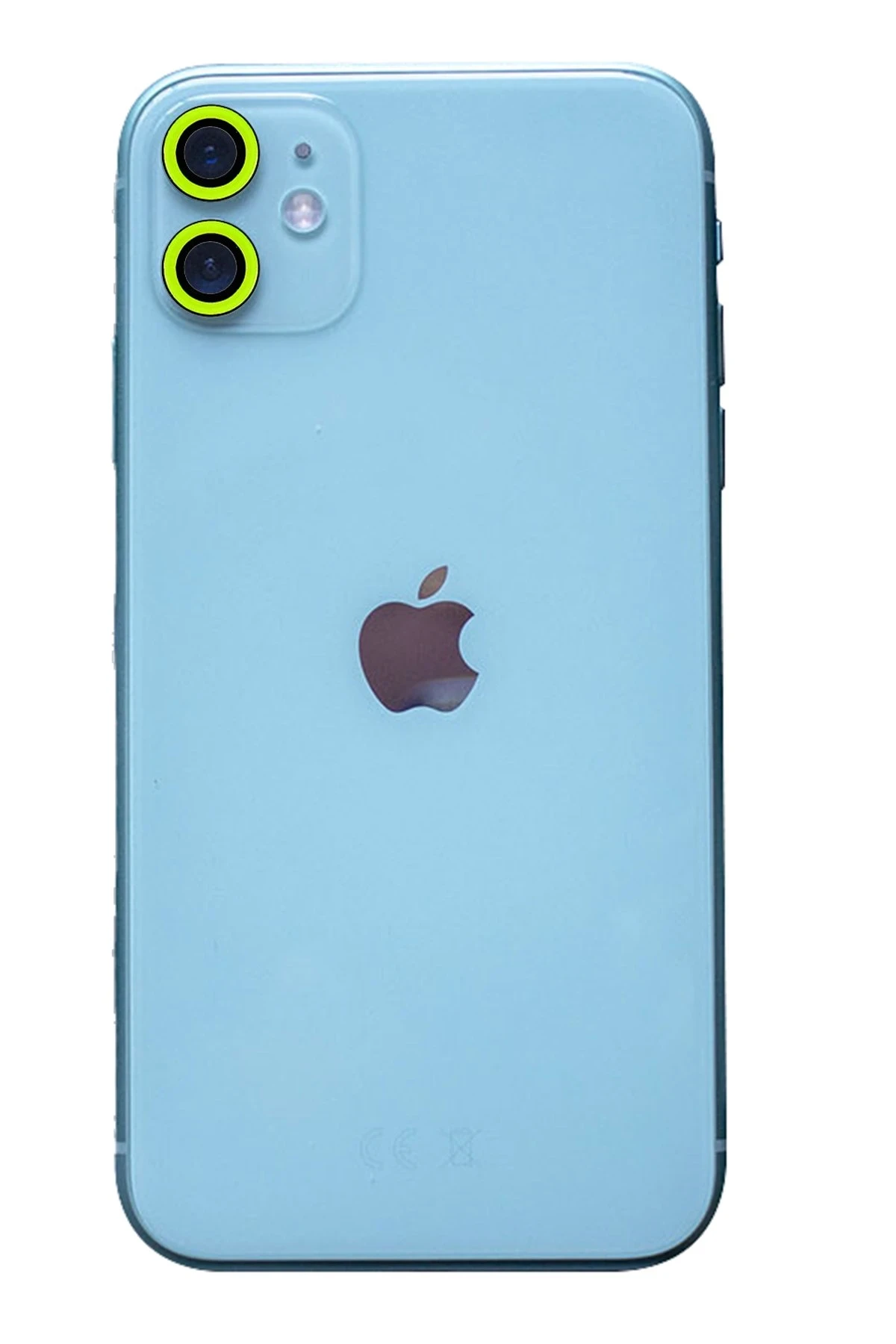 Newface iPhone 11 Neon Fosforlu Kamera Lens - Yeşil