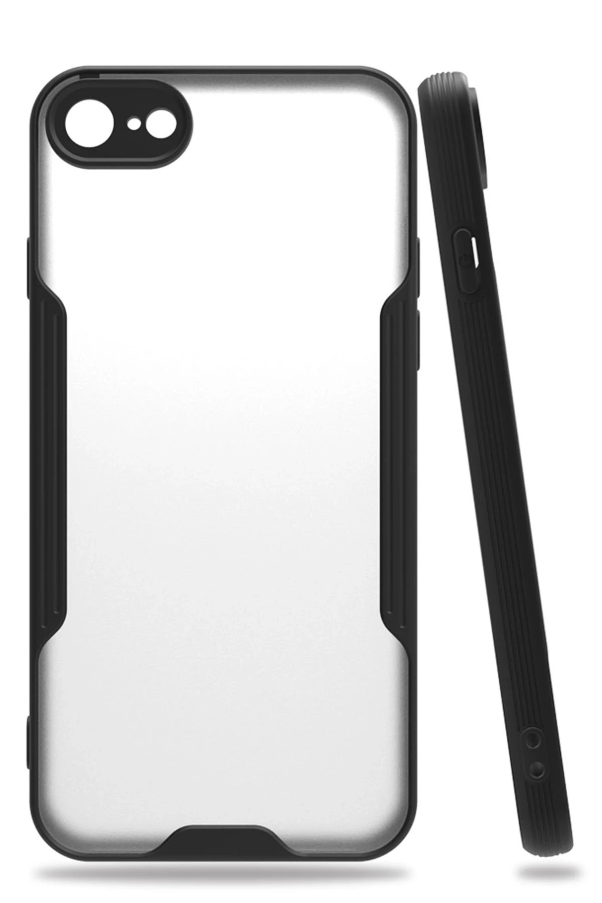 Newface Apple iPhone 7 Kılıf Platin Silikon - Siyah