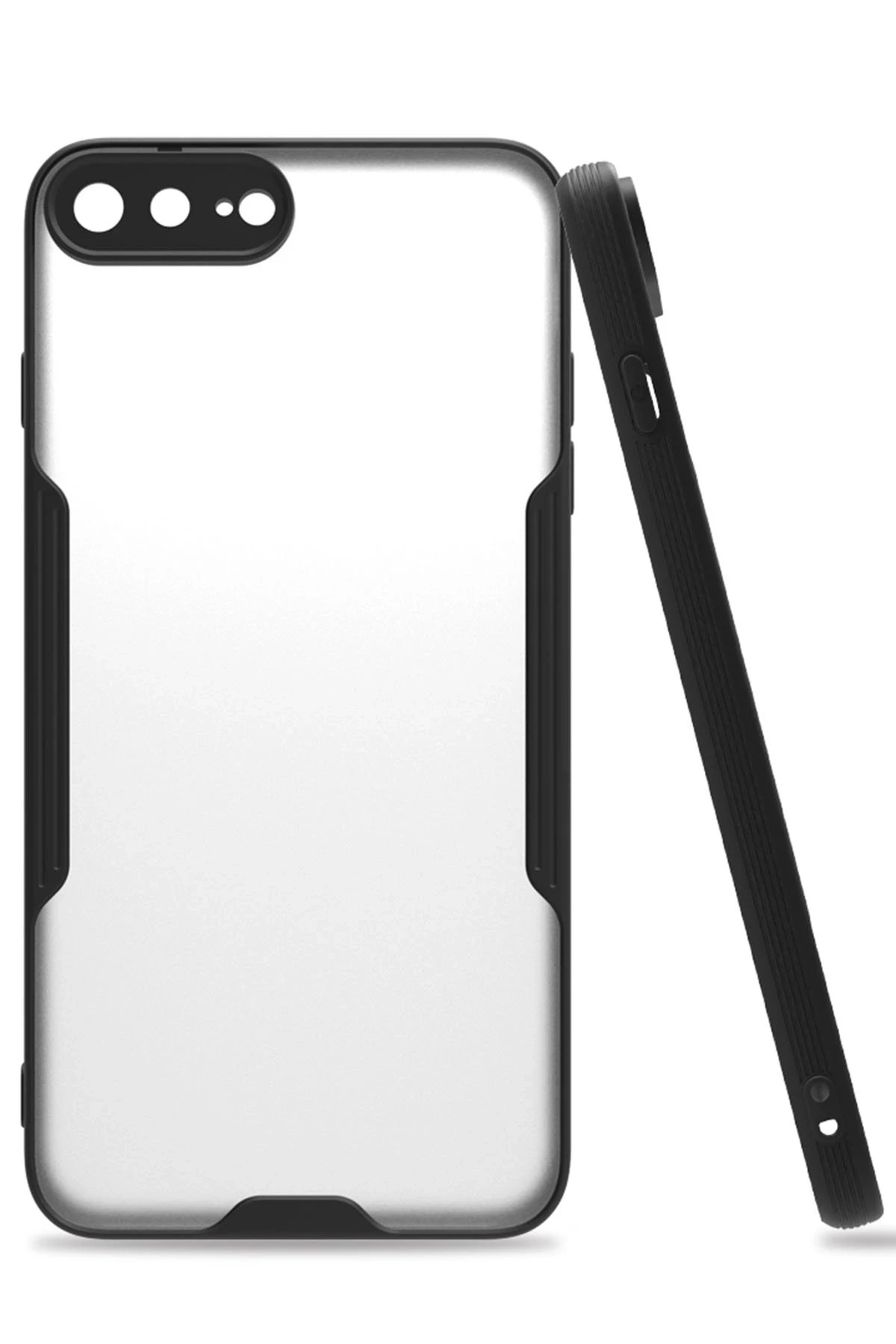 Newface Apple iPhone 7 Plus Kılıf Platin Silikon - Siyah