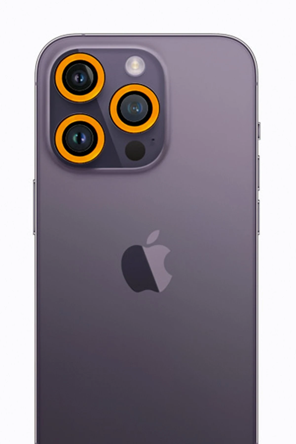 Newface iPhone 12 Pro Max Neon Fosforlu Kamera Lens - Sarı