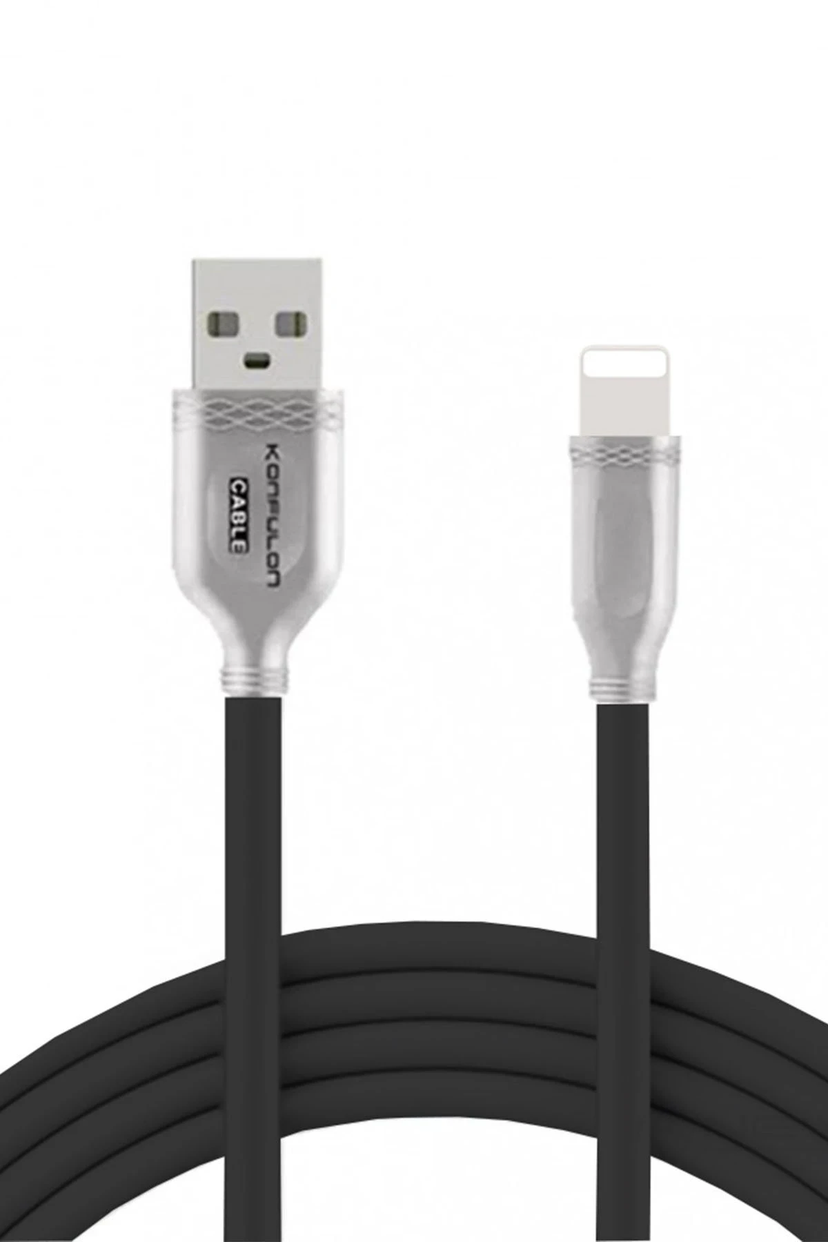 Konfulon S48 Lightning Kablo iphone Uyumlu 1M 3A - Siyah
