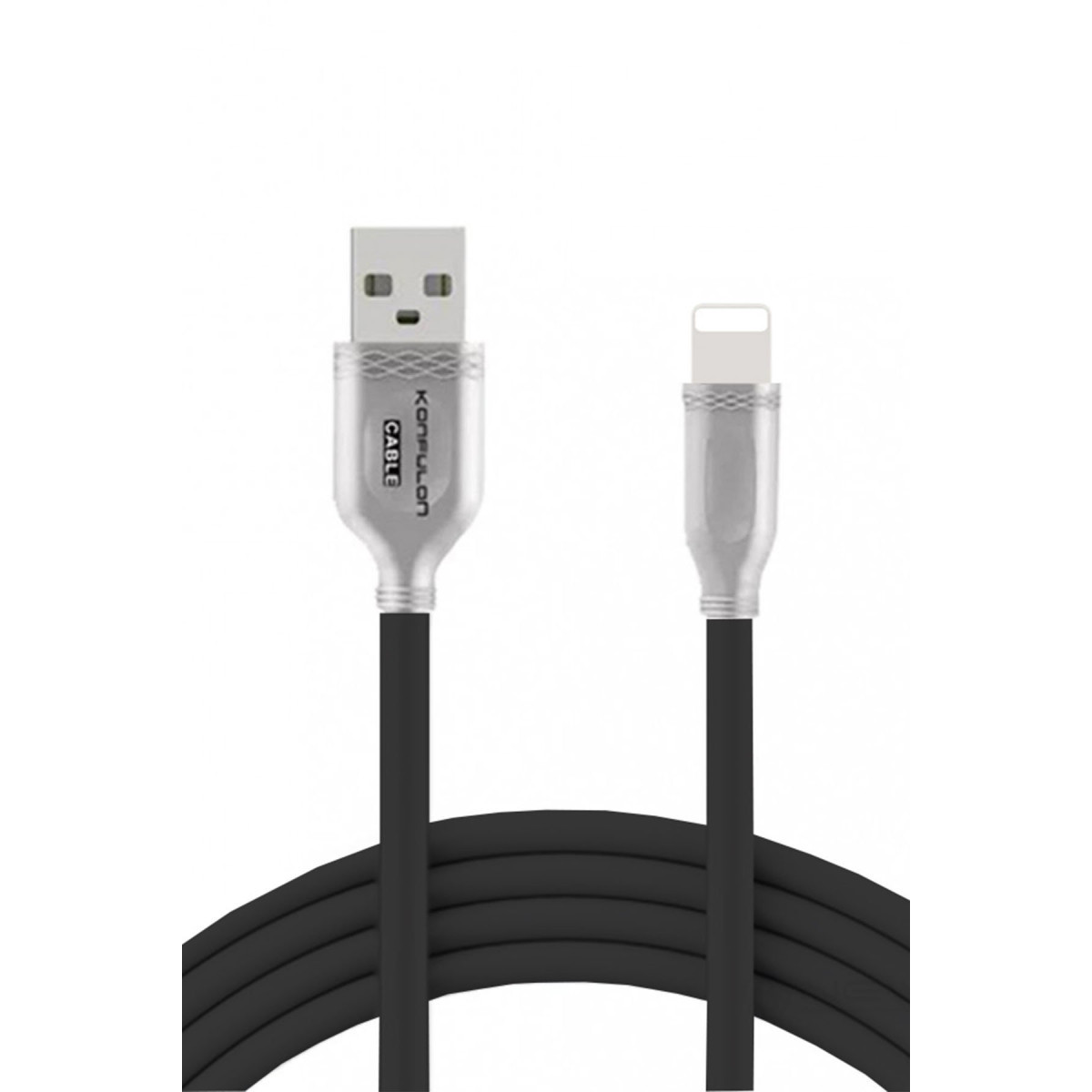 Konfulon S48 Lightning Kablo iphone Uyumlu 1M 3A - Siyah — görsel 5