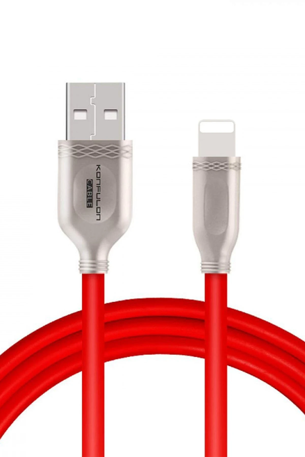 Konfulon S48 Lightning Kablo iphone Uyumlu 1M 3A - Kırmızı