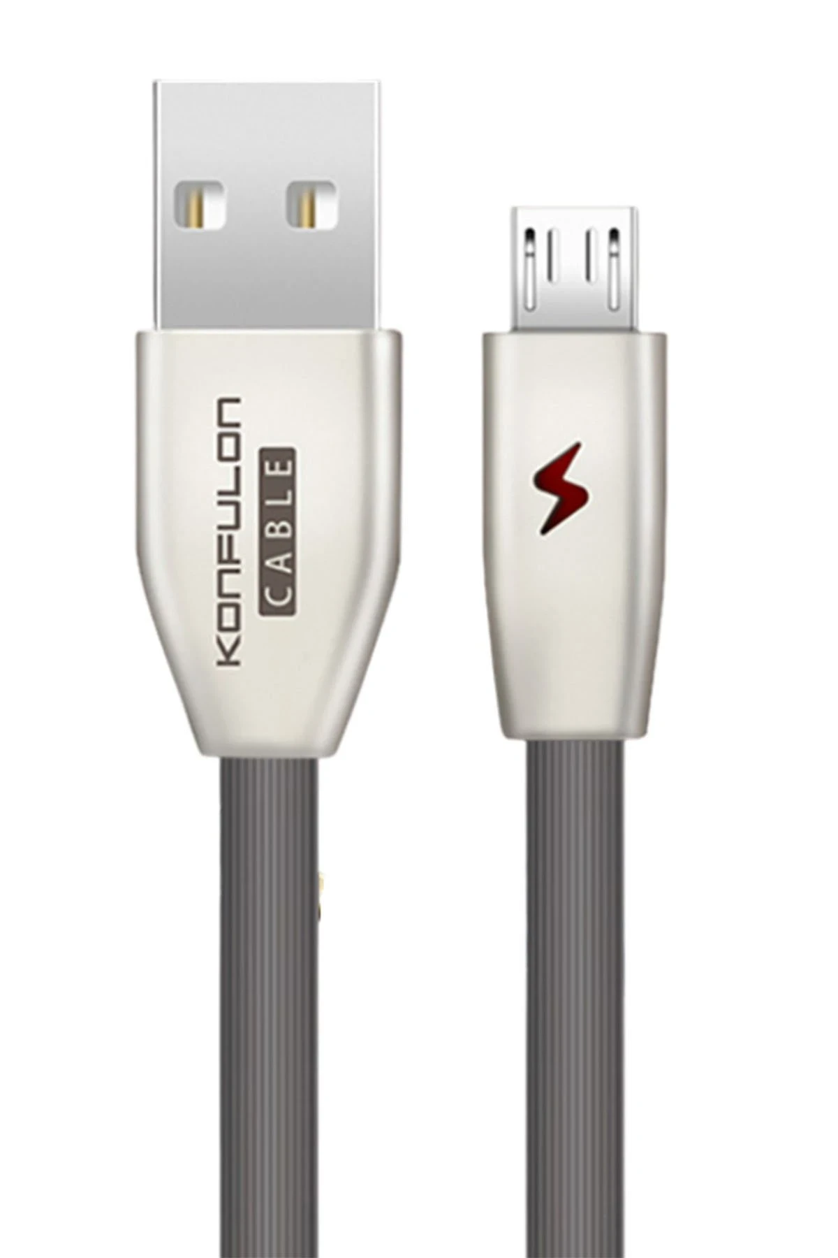Konfulon S53 Led Işıklı Micro USB Kablo 1M 3A - Siyah