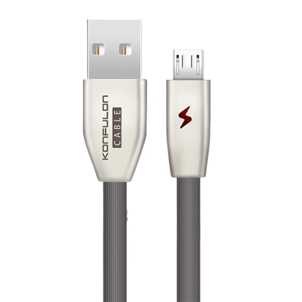 Konfulon S53 Led Işıklı Micro USB Kablo 1M 3A - Siyah — görsel 2