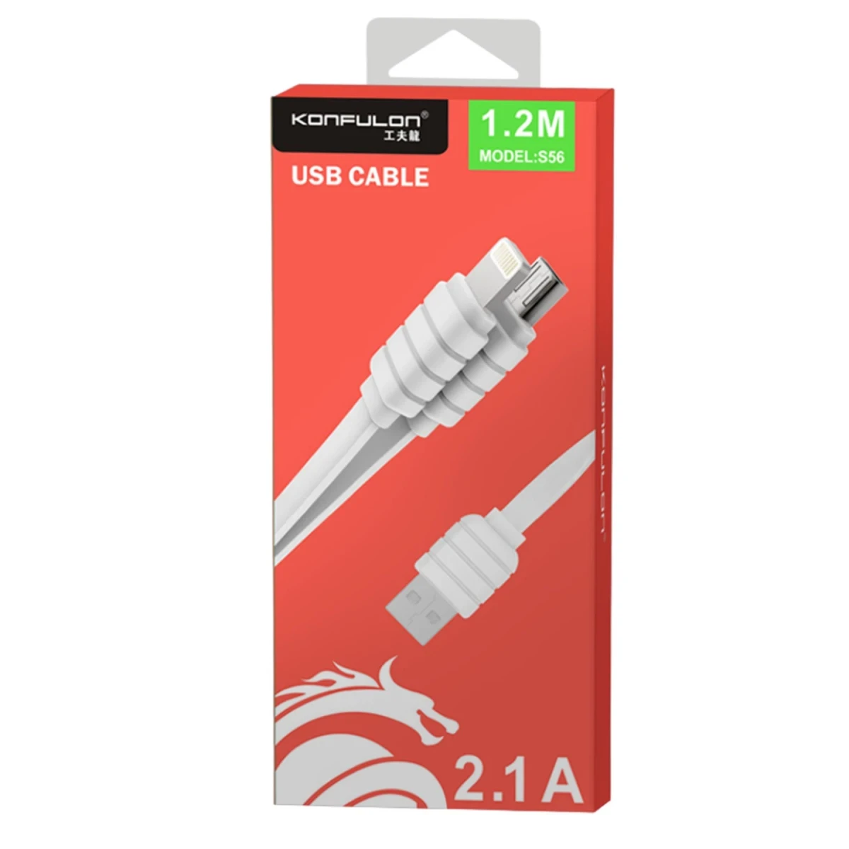 Konfulon S56 2in1 (Lightning-Micro USB) Kablo 1.2M 2.1A — görsel 4