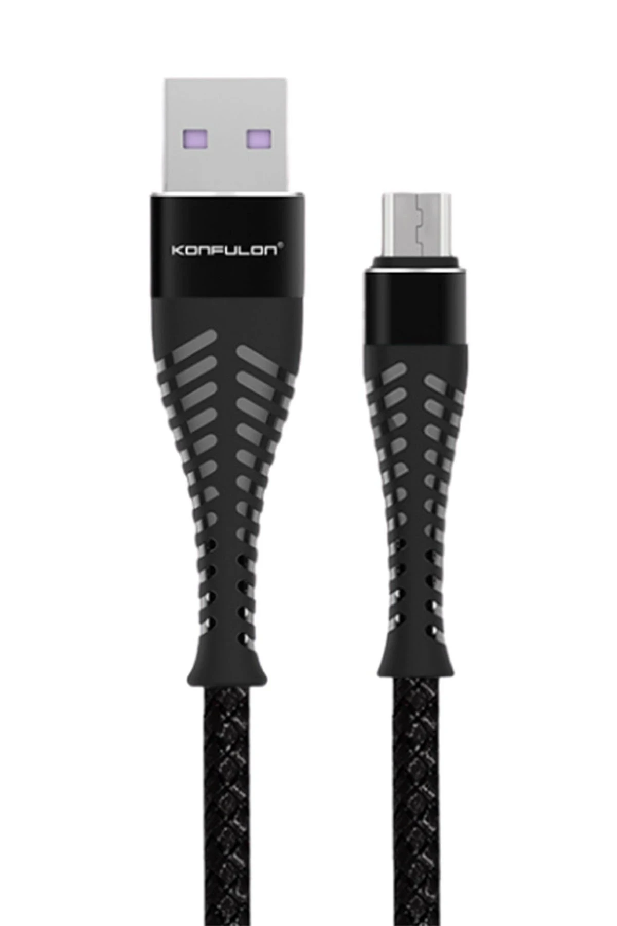 Konfulon S61 Micro USB Kablo 1.2M 2.1A - Siyah