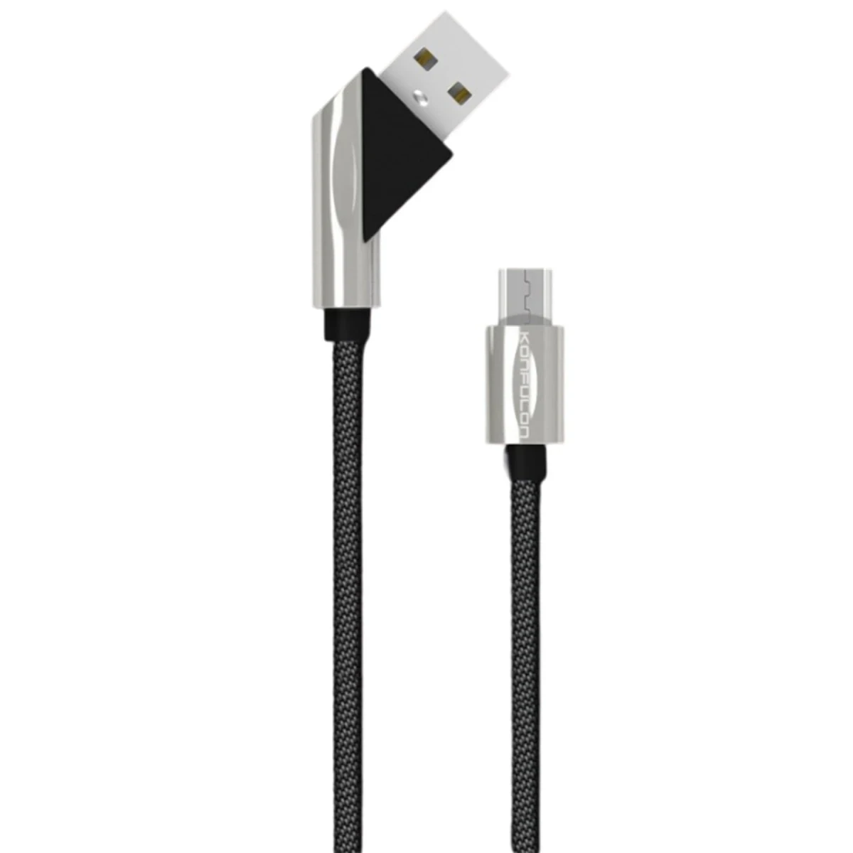 Konfulon S67 45 Derece Micro USB Kablo 1M 2.4A - Siyah — görsel 3
