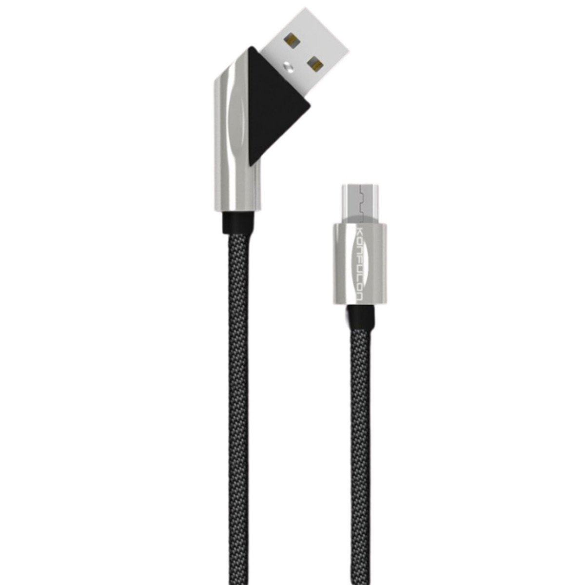 Konfulon S67 45 Derece Micro USB Kablo 1M 2.4A - Siyah — görsel 5