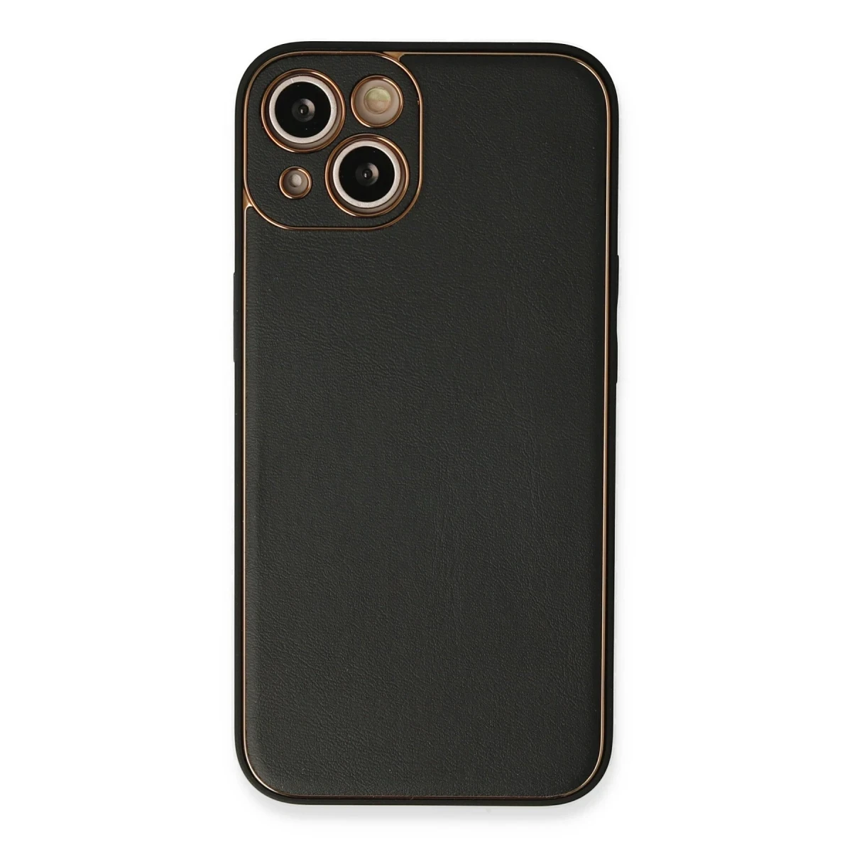 Newface Apple iPhone 13 Kılıf Coco Deri Silikon Kapak - Siyah — görsel 4