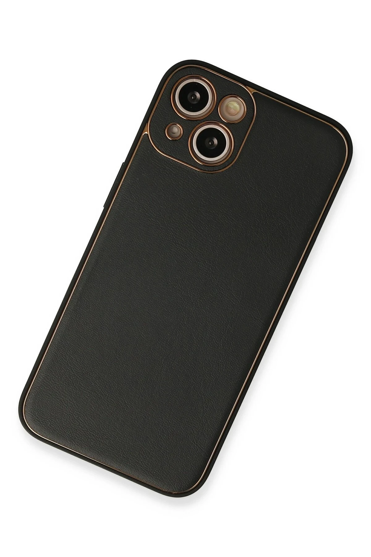 Newface Apple iPhone 13 Kılıf Coco Deri Silikon Kapak - Siyah — görsel 2