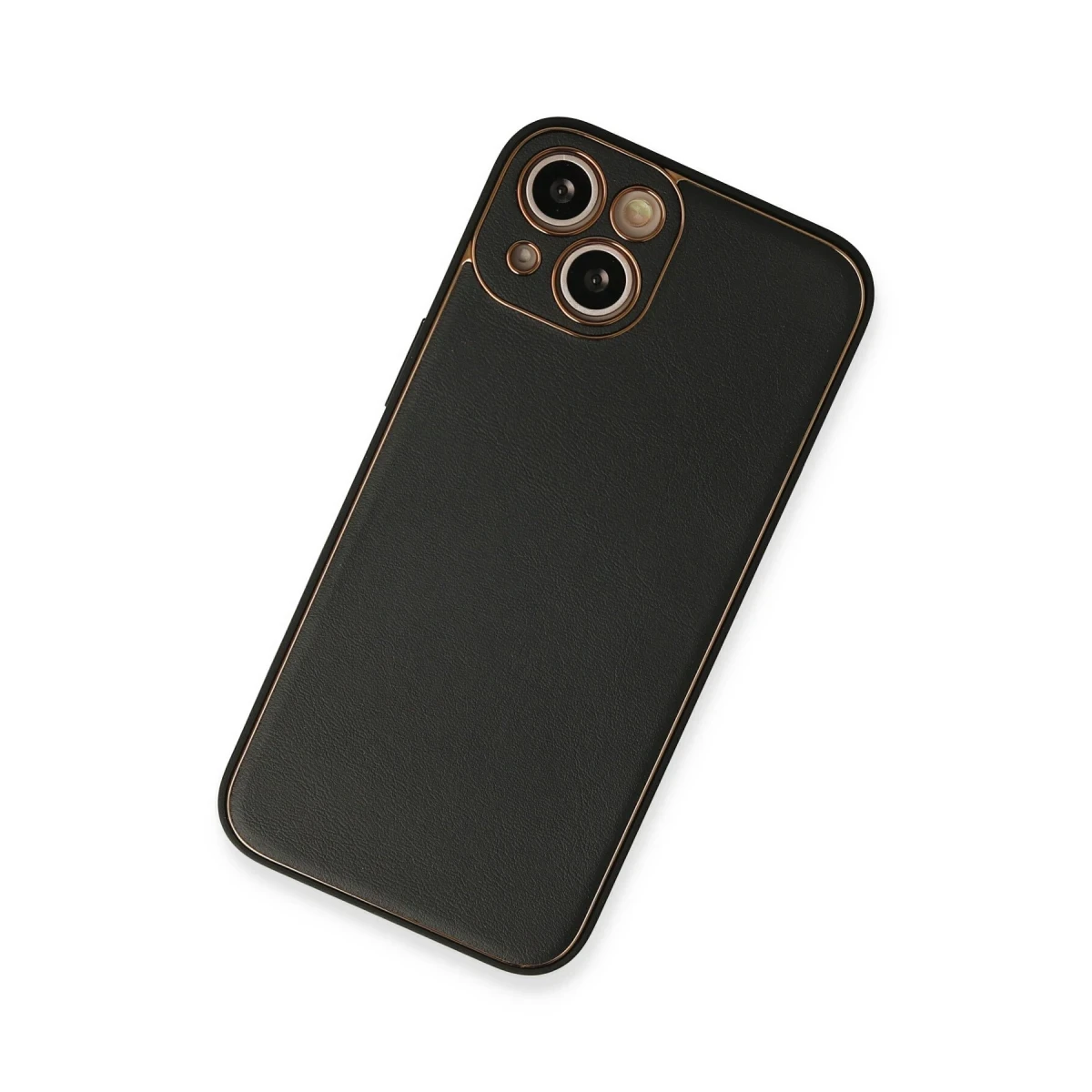 Newface Apple iPhone 13 Kılıf Coco Deri Silikon Kapak - Siyah — görsel 5