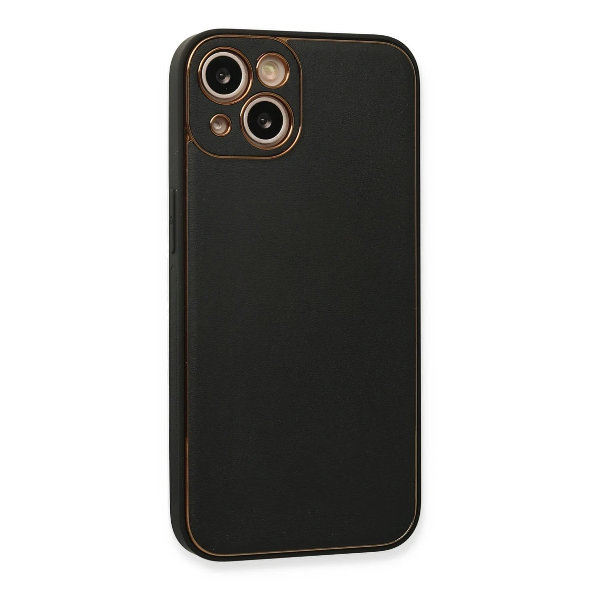 Newface Apple iPhone 13 Kılıf Coco Deri Silikon Kapak - Siyah — görsel 6