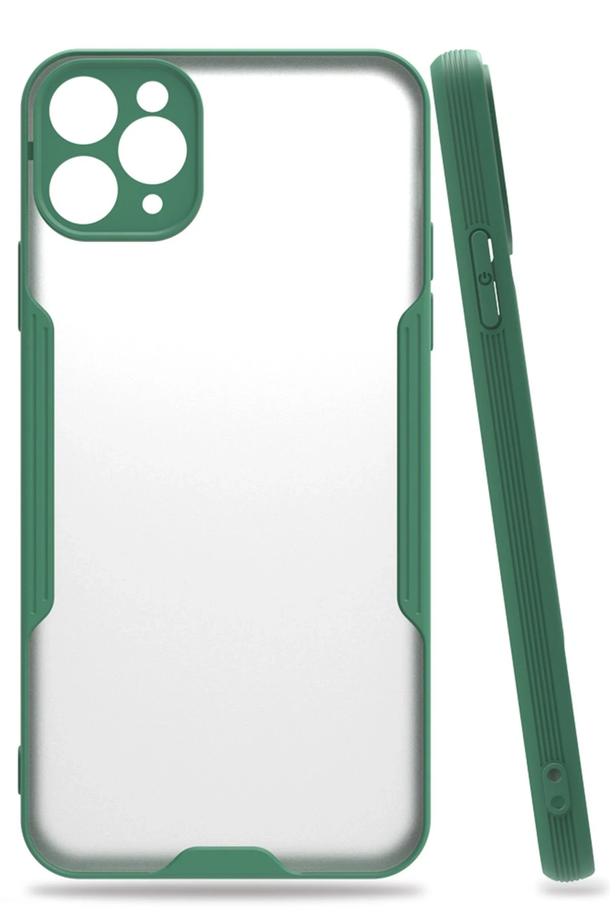 Newface iPhone 11 Pro Max Kılıf Platin Silikon - Yeşil