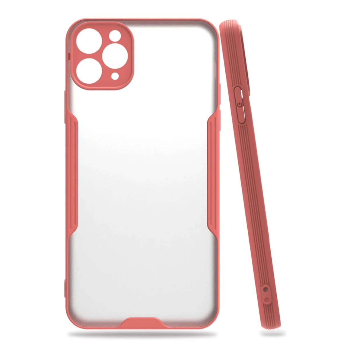 Newface Apple iPhone 11 Pro Max Kılıf Platin Silikon - Pembe