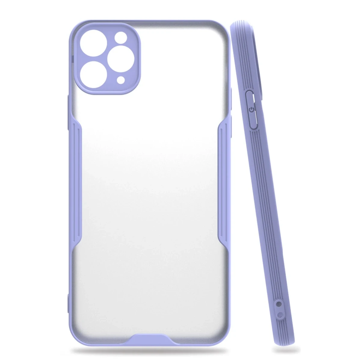 Newface Apple iPhone 11 Pro Max Kılıf Platin Silikon - Lila