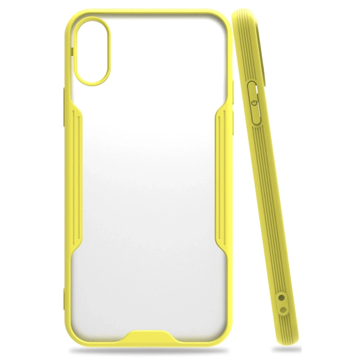 Newface Apple iPhone X Kılıf Platin Silikon - Sarı