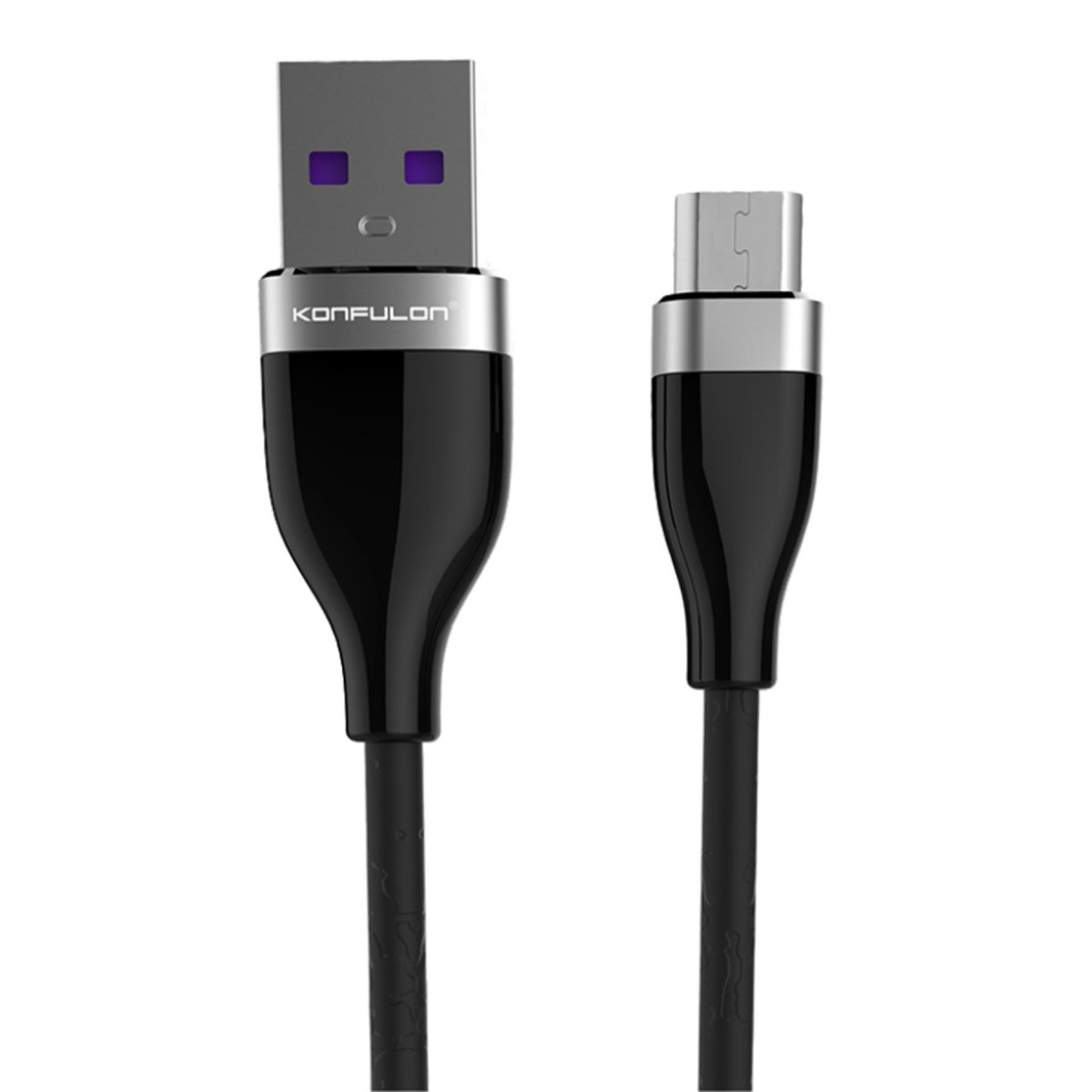 Konfulon S82 Seramik Uçlu Micro USB Kablo 1M 3.1A - Siyah — görsel 5