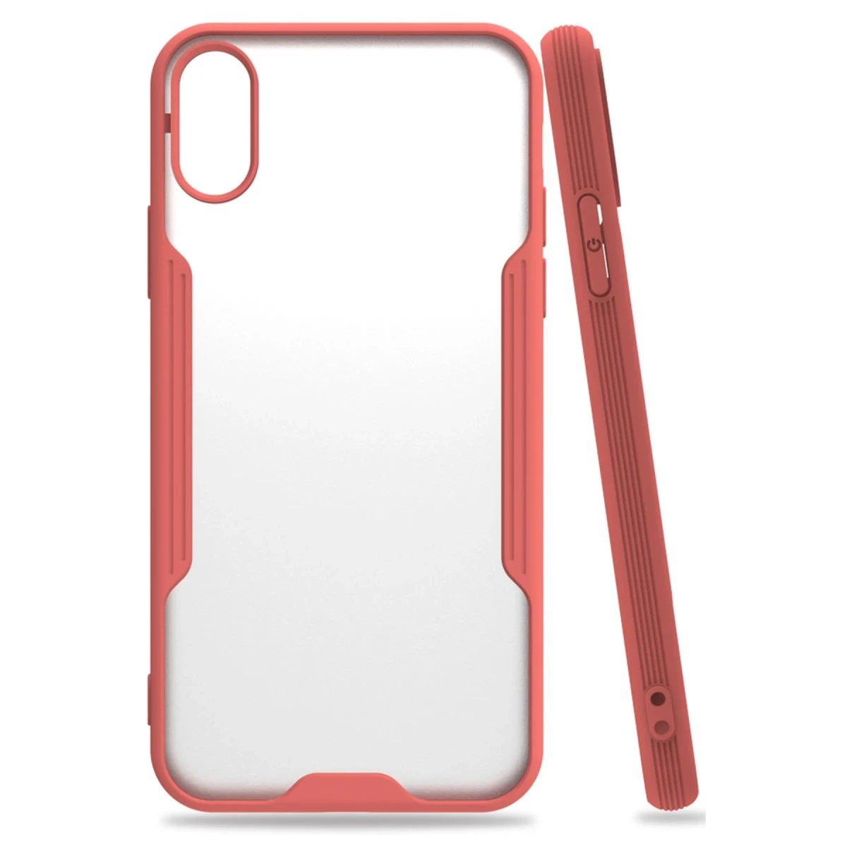 Newface Apple iPhone X Kılıf Platin Silikon - Pembe