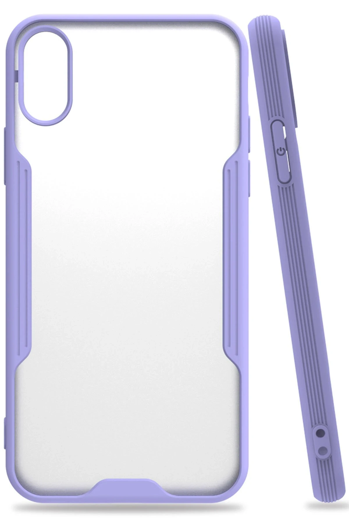 Newface iPhone X Kılıf Platin Silikon - Lila
