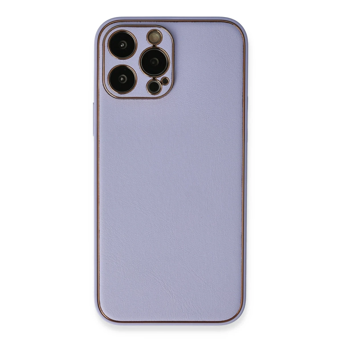 Newface Apple iPhone 13 Pro Kılıf Coco Deri Silikon Kapak - Açık Lila