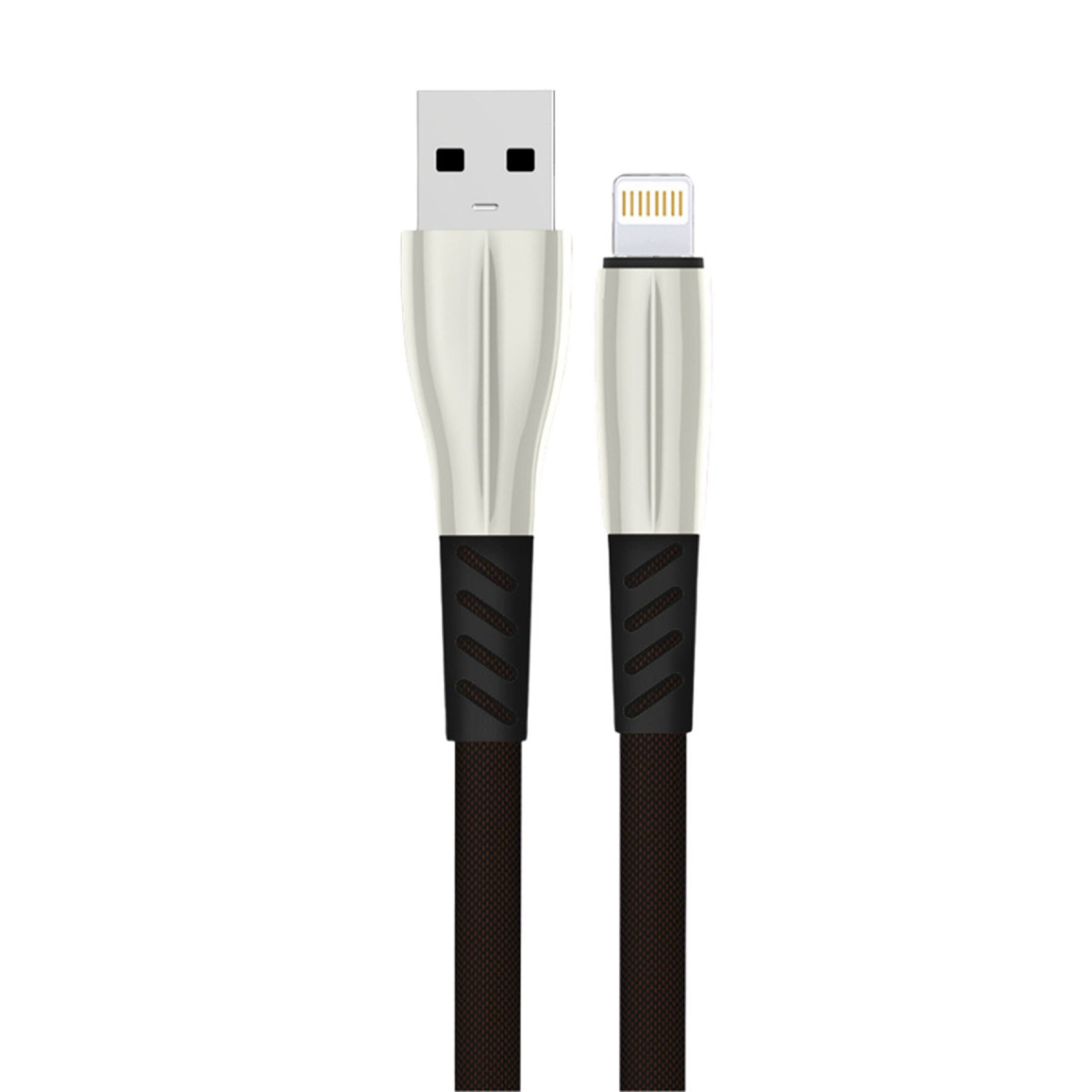 Konfulon S89 Metal Uçlu Lightning Kablo iphone Uyumlu 1M 2.4A - Siyah — görsel 5