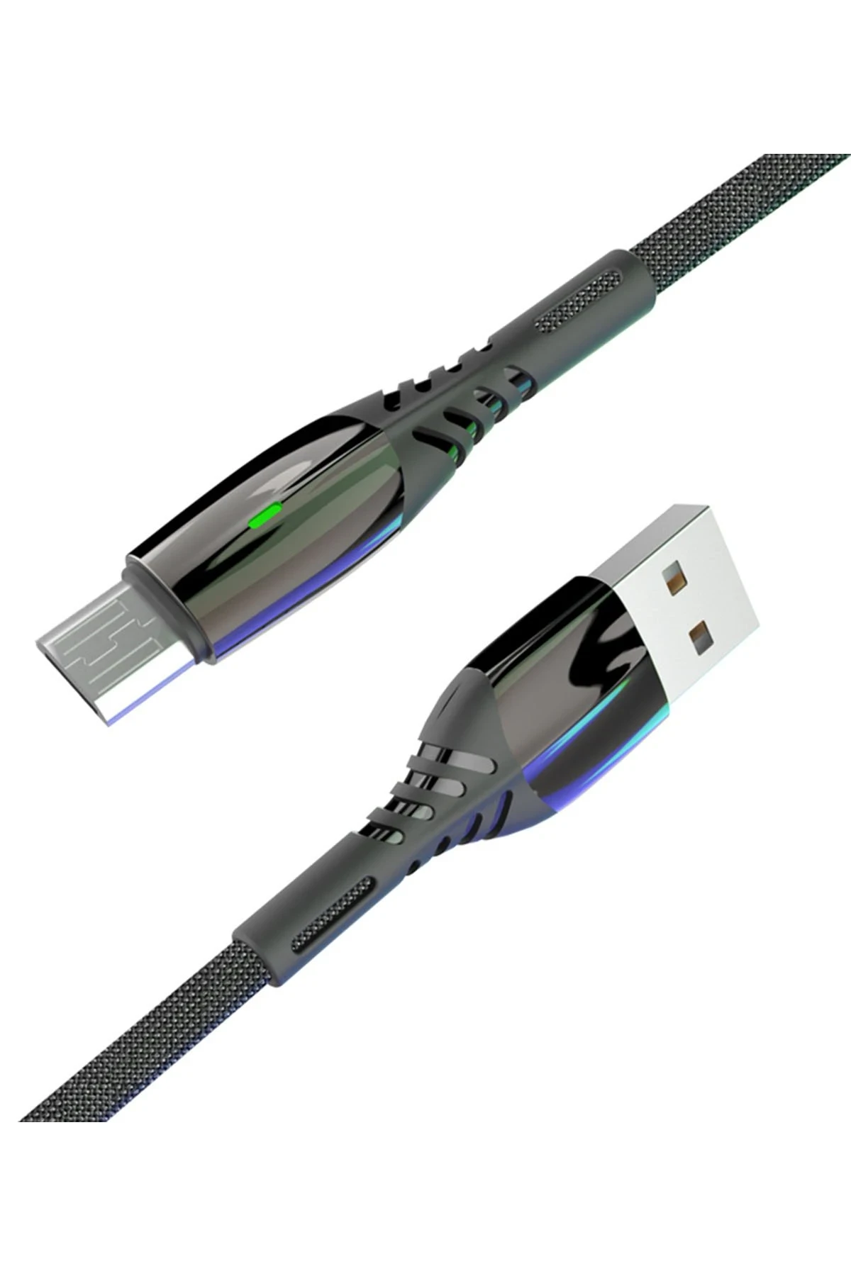 Konfulon S91 Ledli Micro USB Kablo 1M 2.4A - Siyah
