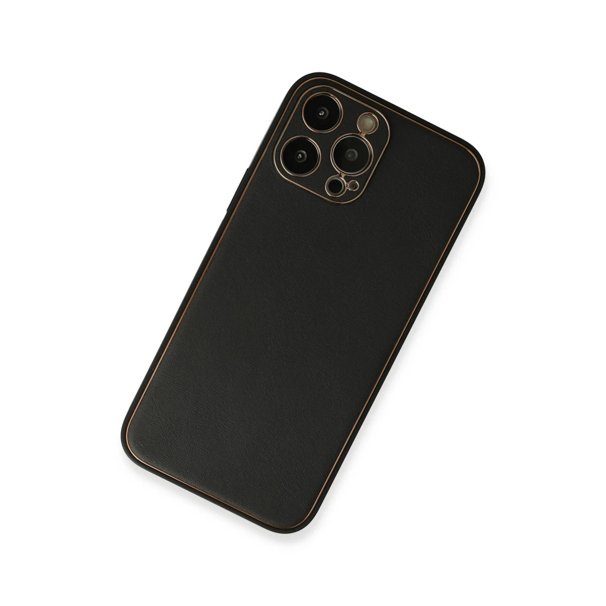 Newface Apple iPhone 13 Pro Max Kılıf Coco Deri Silikon Kapak - Siyah — görsel 5