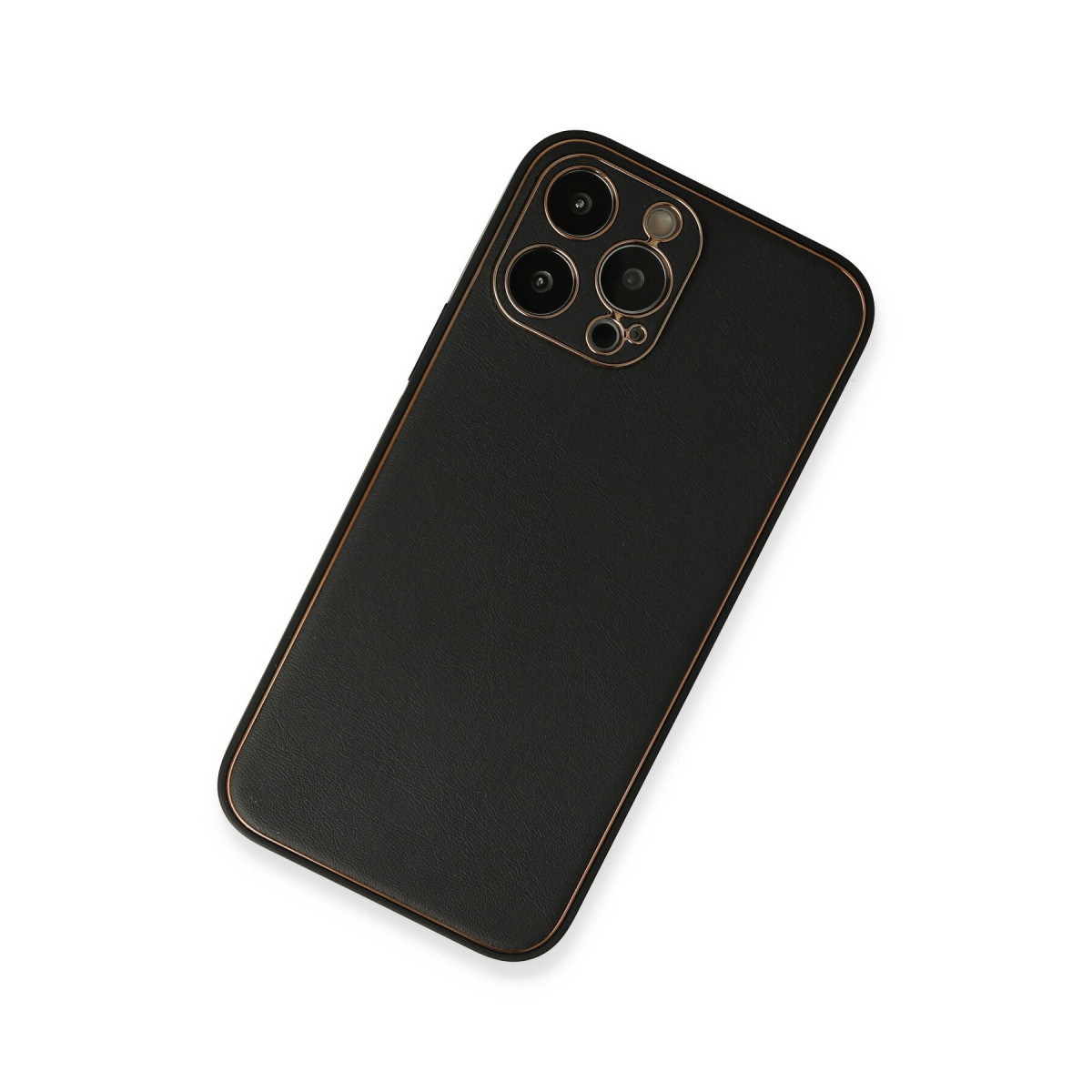 Newface Apple iPhone 13 Pro Max Kılıf Coco Deri Silikon Kapak - Siyah — görsel 8