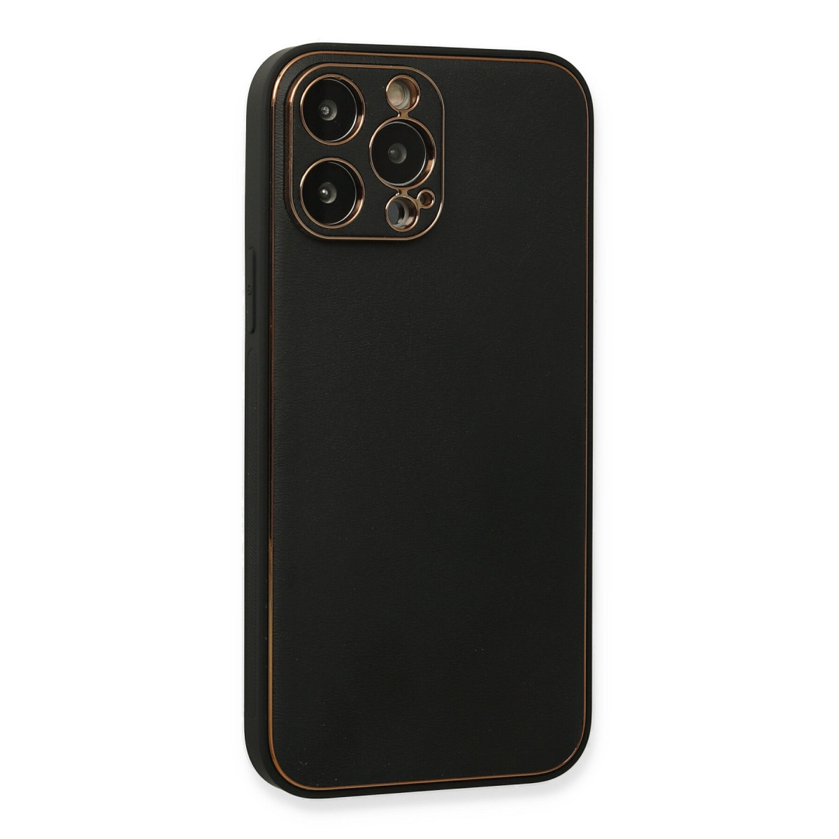 Newface Apple iPhone 13 Pro Max Kılıf Coco Deri Silikon Kapak - Siyah — görsel 9