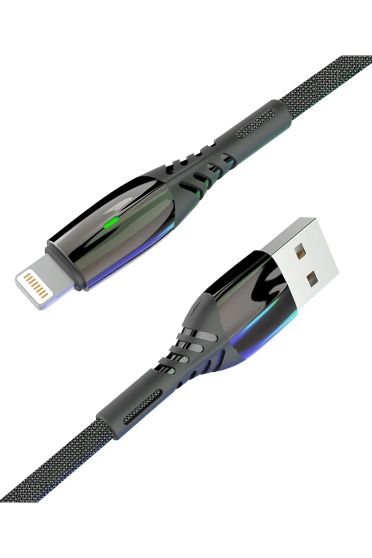 Konfulon S92 Ledli Lightning Kablo iphone Uyumlu 1M 3A - Siyah