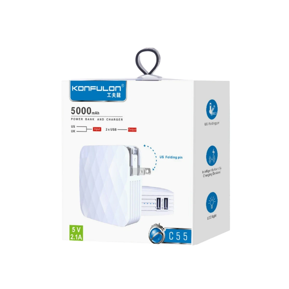Konfulon C55 Powerbank 5.000 mAh Şarj Aleti - Siyah — görsel 4