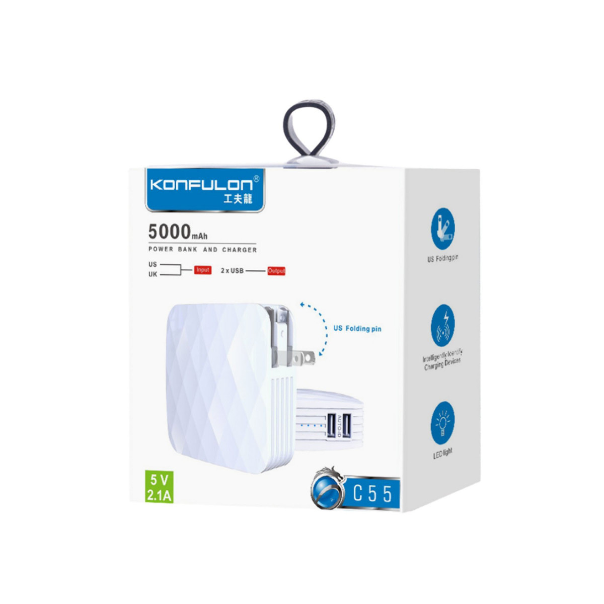Konfulon C55 Powerbank 5.000 mAh Şarj Aleti - Siyah — görsel 6
