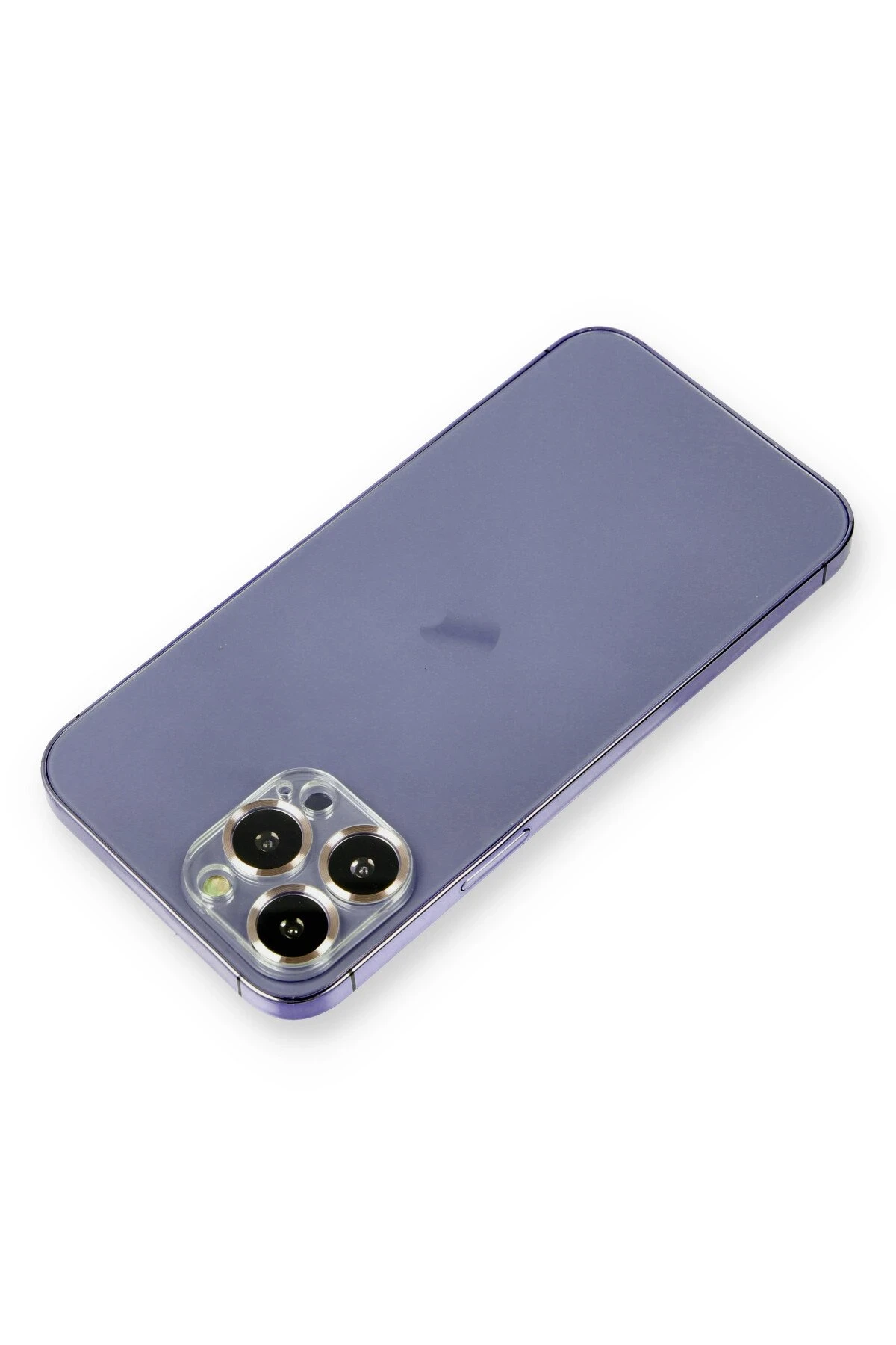 Newface iPhone 12 Pro Max Metal Kamera Lens Koruma Cam - Gold