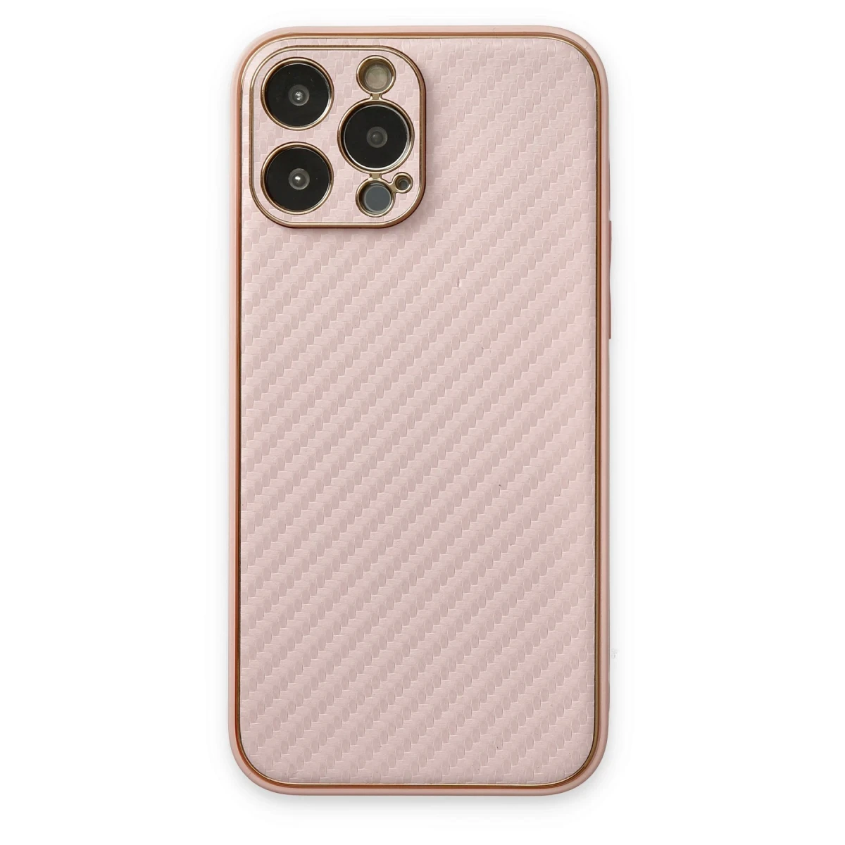Newface Apple iPhone 13 Pro Kılıf Coco Karbon Silikon - Pembe — görsel 4