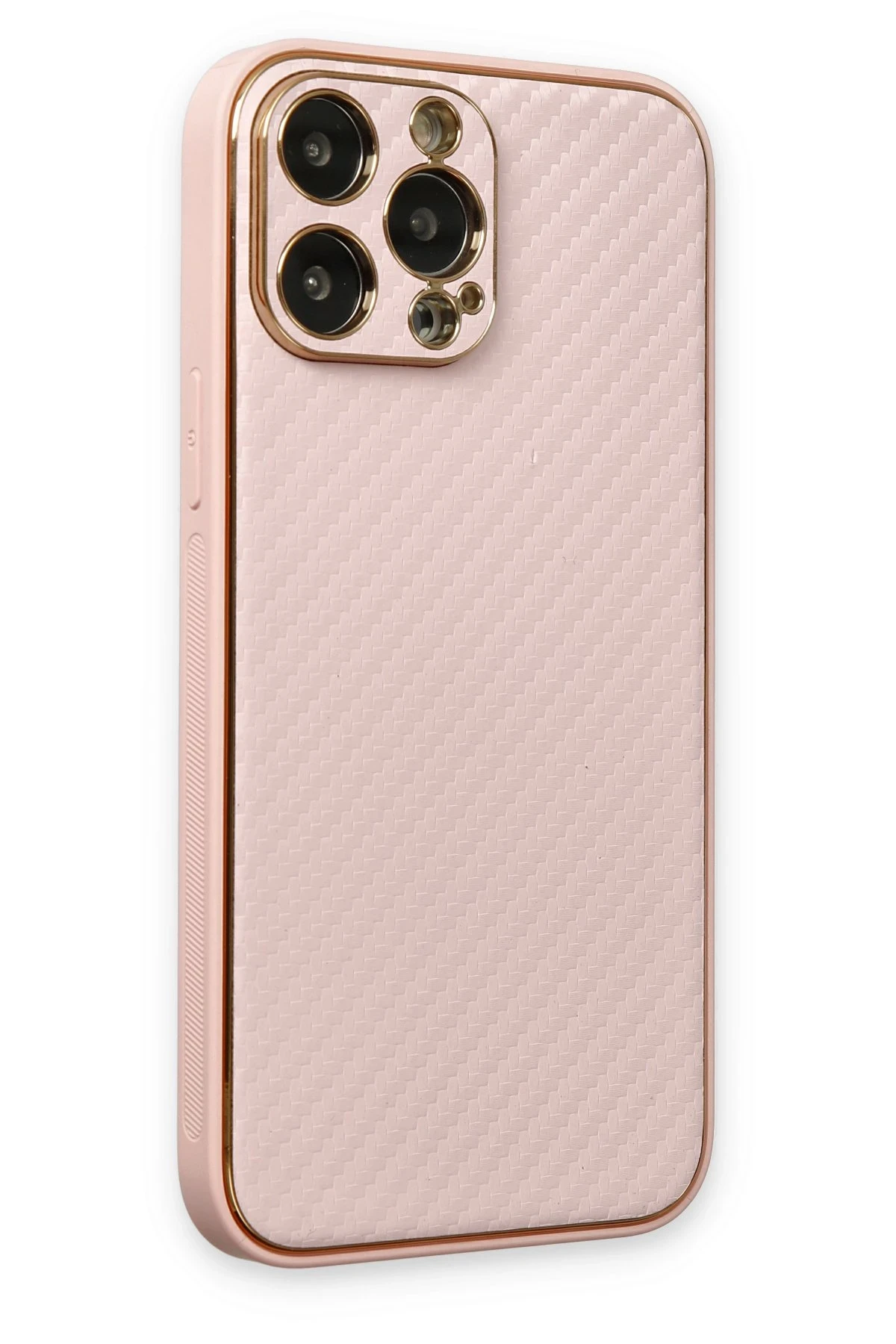 Newface iPhone 13 Pro Kılıf Coco Karbon Silikon - Pembe