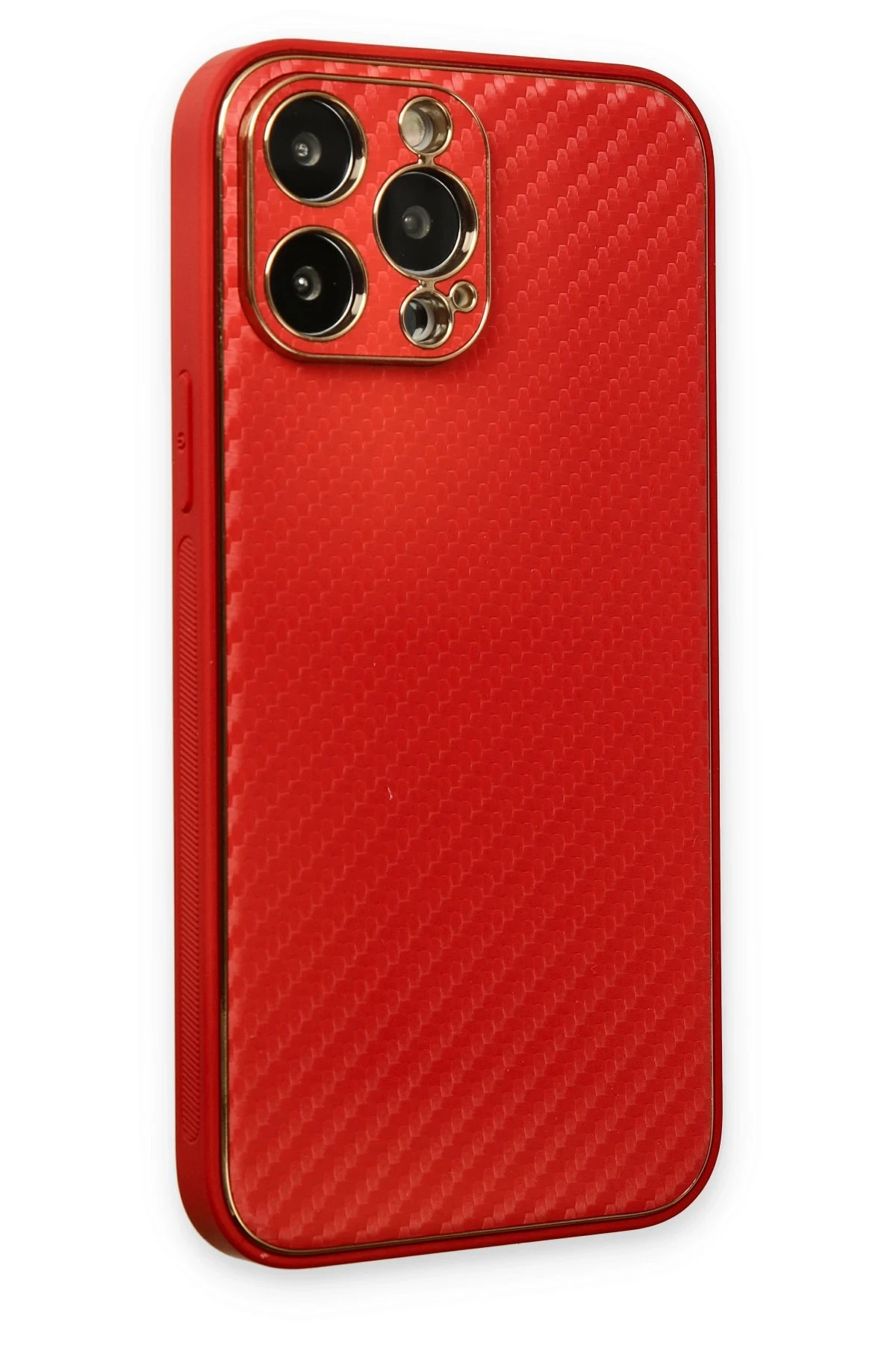 Newface iPhone 13 Pro Kılıf Coco Karbon Silikon - Kırmızı
