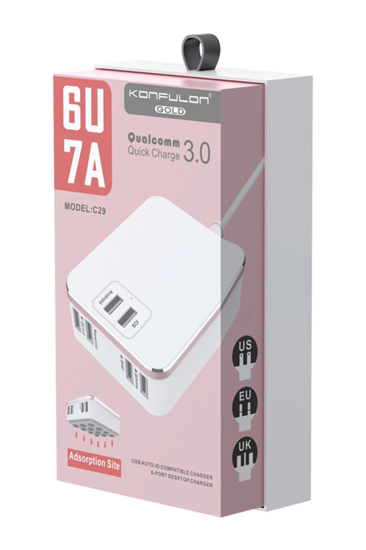 Konfulon C29 6 USB 3.0 Quick Masa Şarj Cihazı — görsel 5
