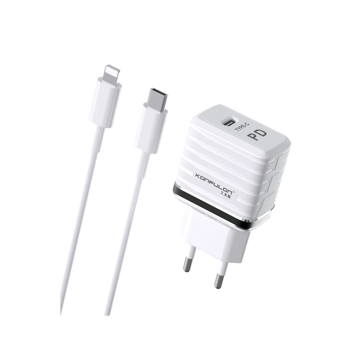 Konfulon C32D 20W PD Şarj Cihazı + DC13 1M 20W Type-C to Lightning Kablolu Şarj Cihazı iphone Uyumlu — görsel 6