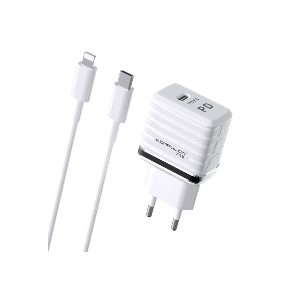 Konfulon C32D 20W PD Şarj Cihazı + DC13 1M 20W Type-C to Lightning Kablolu Şarj Cihazı iphone Uyumlu — görsel 11