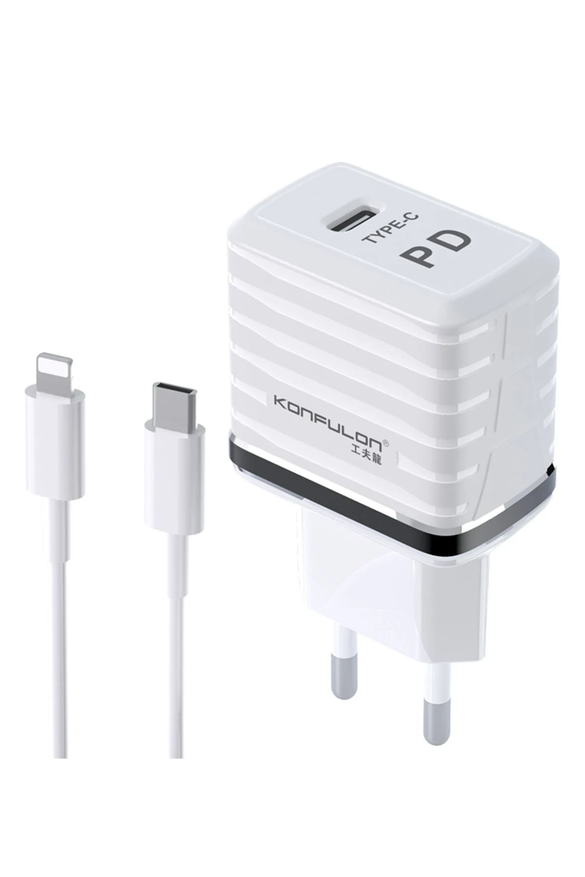 Konfulon C32D 20W PD Şarj Cihazı + DC13 1M 20W Type-C to Lightning Kablolu Şarj Cihazı iphone Uyumlu — görsel 3