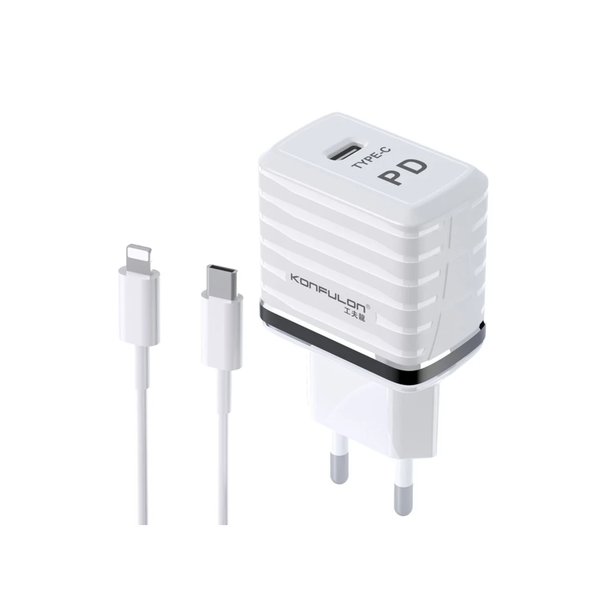 Konfulon C32D 20W PD Şarj Cihazı + DC13 1M 20W Type-C to Lightning Kablolu Şarj Cihazı iphone Uyumlu — görsel 8