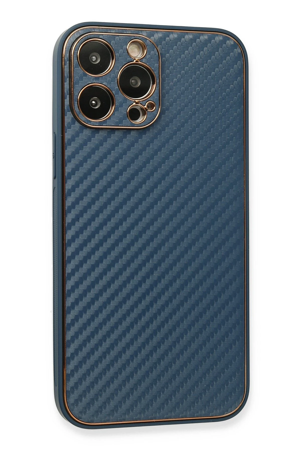 Newface iPhone 13 Pro Kılıf Coco Karbon Silikon - Mavi
