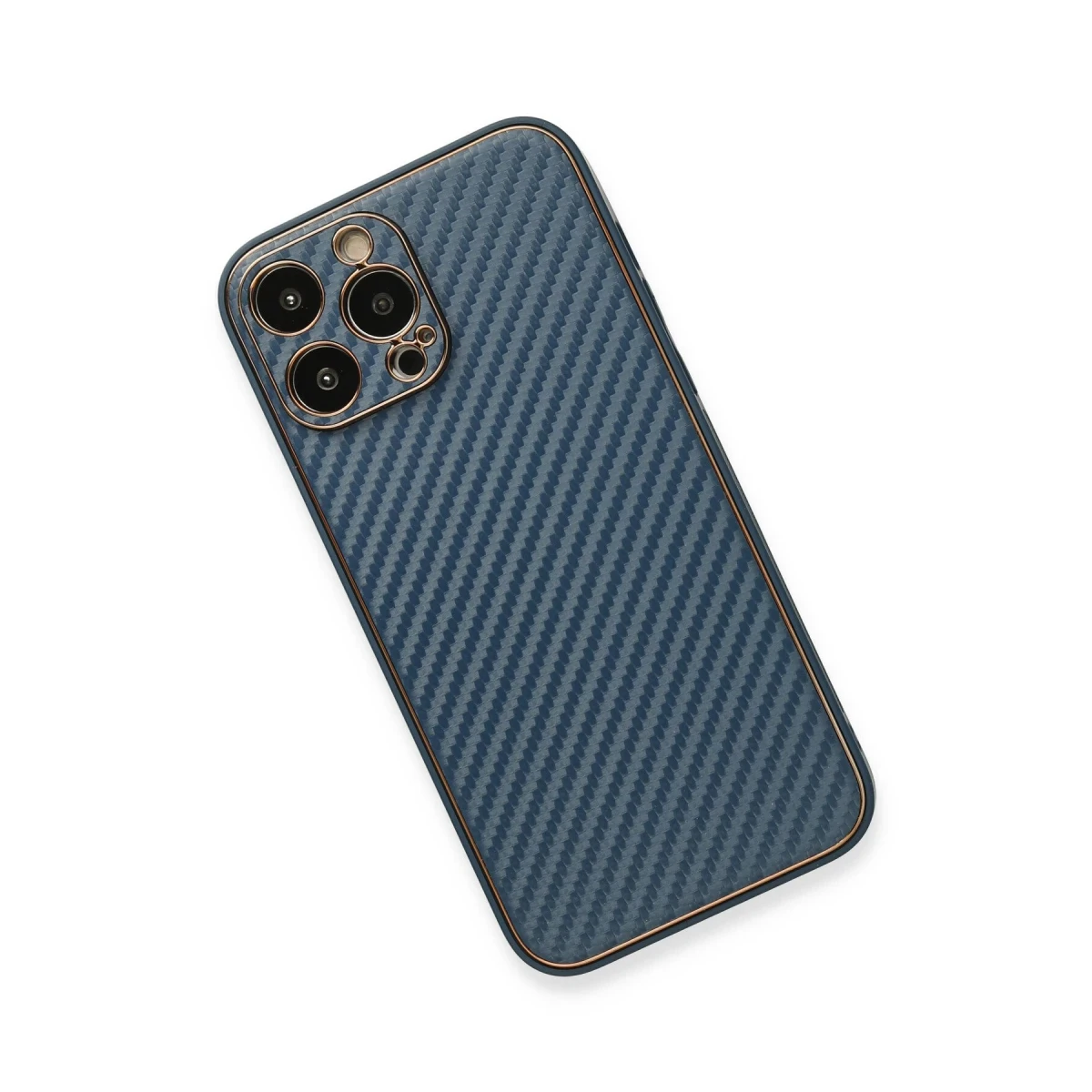 Newface Apple iPhone 13 Pro Kılıf Coco Karbon Silikon - Mavi