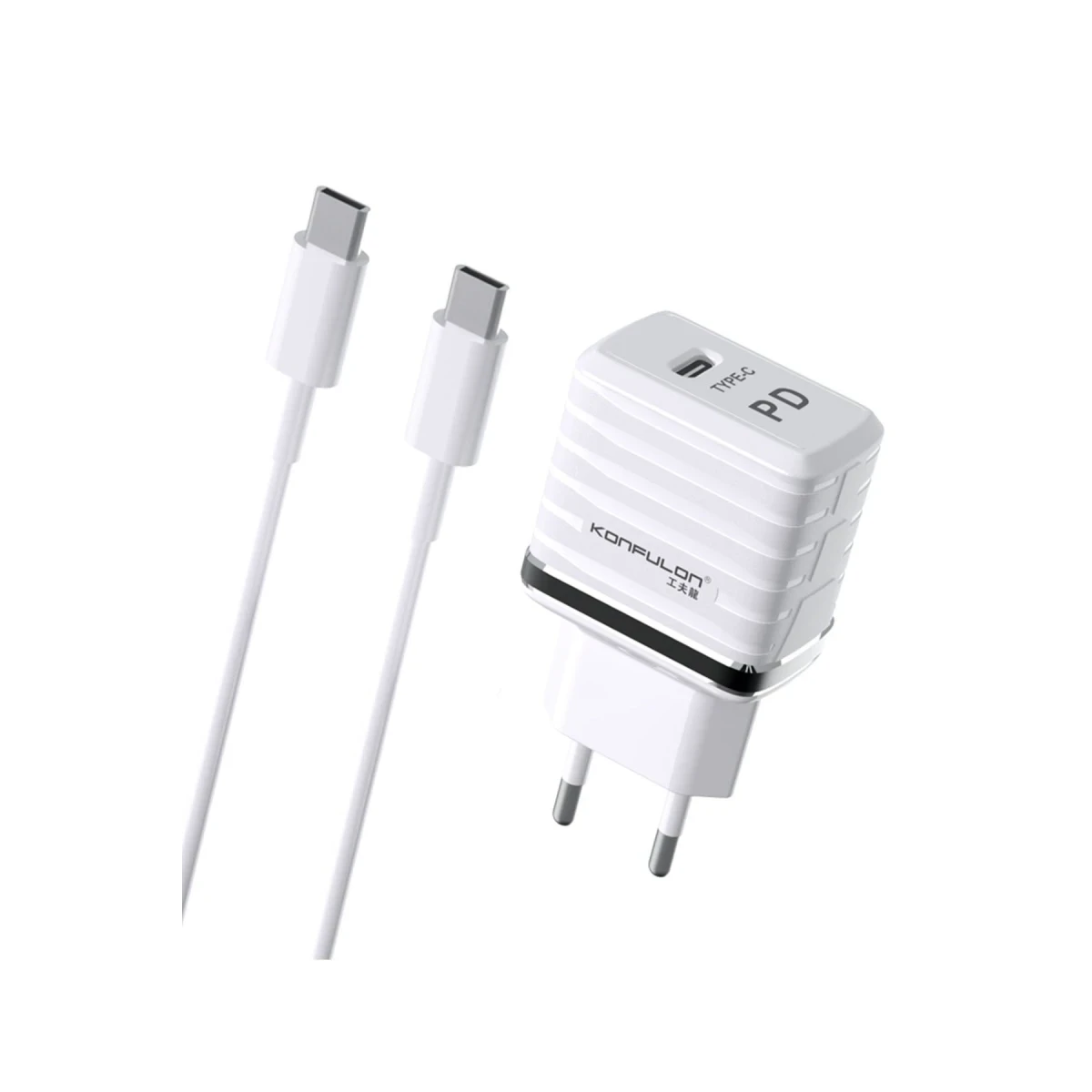 Konfulon C32D 20W PD Şarj Cihazı + DC15 1M 20W 5A Type-C to Type-C Kablolu Şarj Cihazı — görsel 6