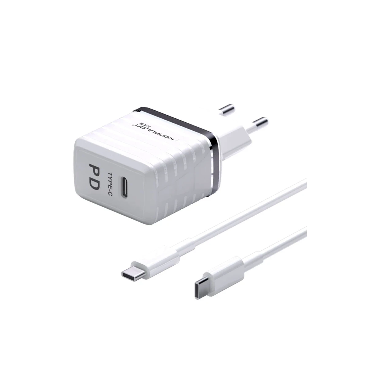 Konfulon C32D 20W PD Şarj Cihazı + DC15 1M 20W 5A Type-C to Type-C Kablolu Şarj Cihazı — görsel 7