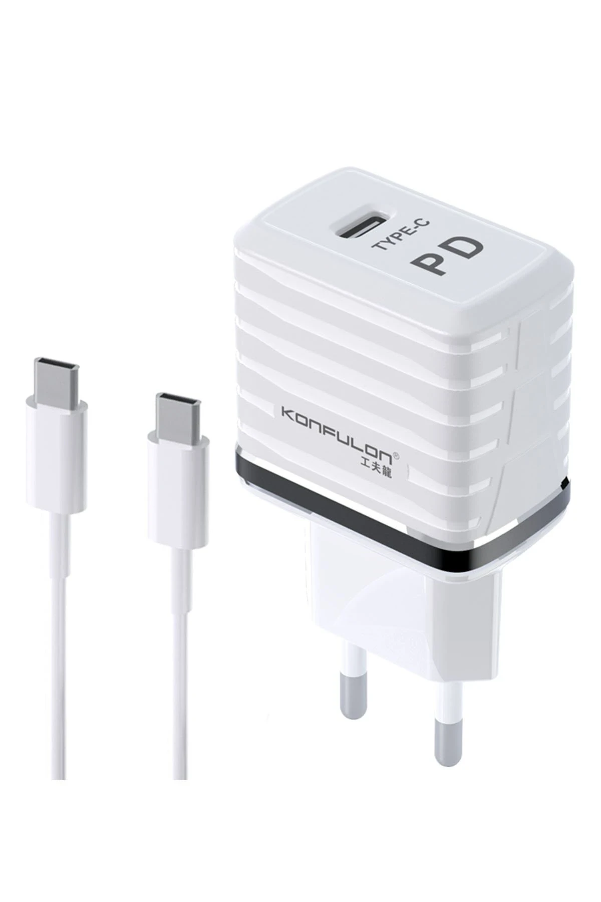Konfulon C32D 20W PD Şarj Cihazı + DC15 1M 20W 5A Type-C to Type-C Kablolu Şarj Cihazı — görsel 3