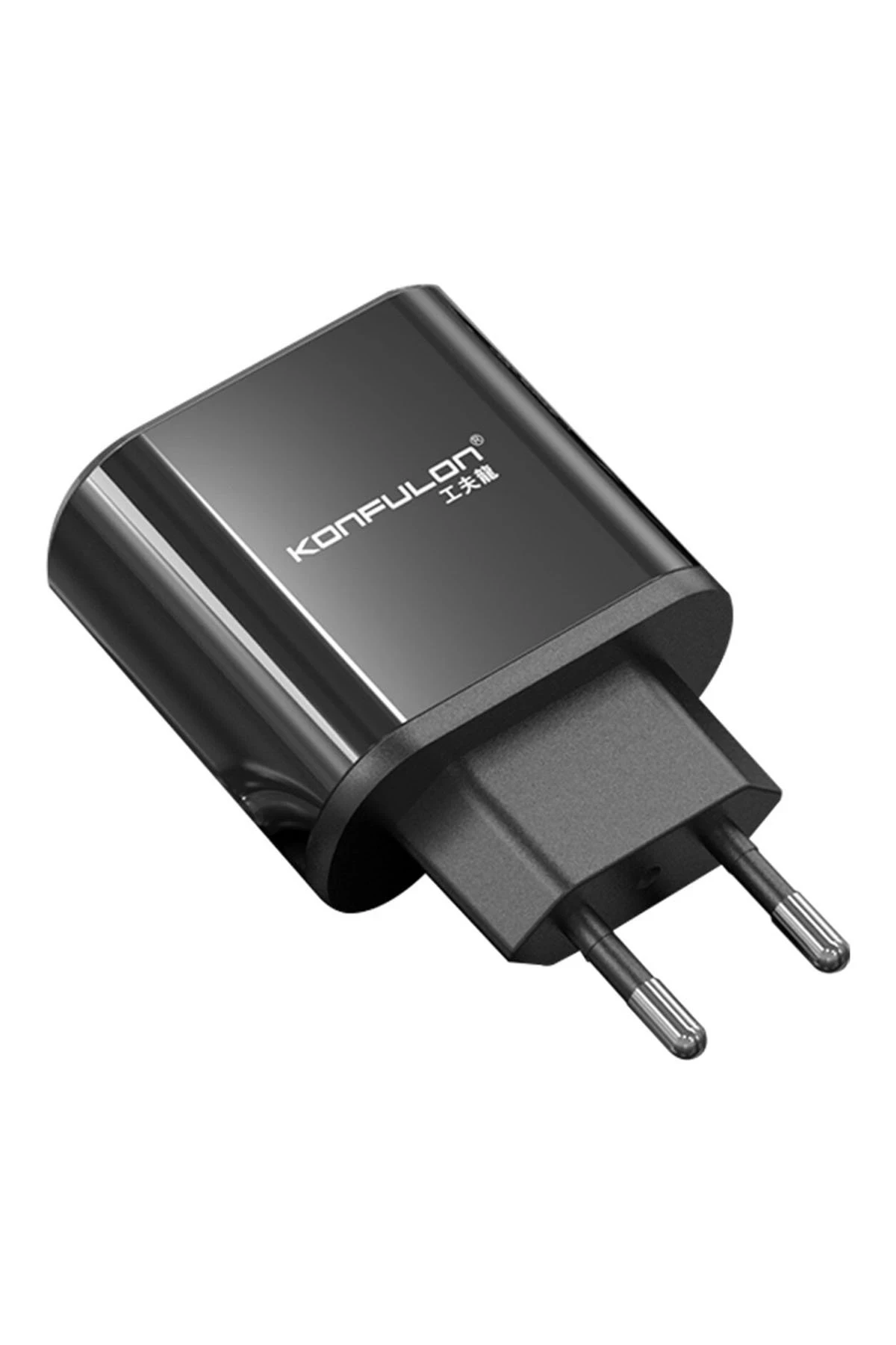 Konfulon C66 Type-C PD 18W Dijital Seyahat Hızlı Şarj Cihazı - Siyah