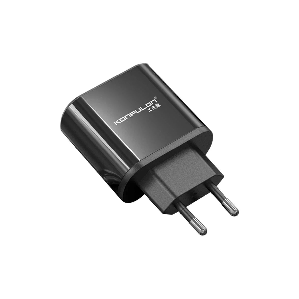 Konfulon C66 Type-C PD 18W Dijital Seyahat Hızlı Şarj Cihazı - Siyah — görsel 6